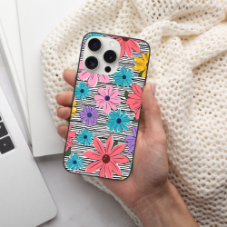 Чехол для iPhone 15 Pro/Pro Max с цветочным рисунком - okomall
