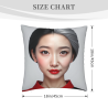 Housse de coussin en peluche avec portrait personnalisé - Okomall