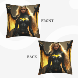 Funda de cojín de felpa de Batman de doble cara - 18x18 pulgadas | OKOMALL