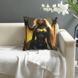 غمّاء وسادة فروية باتمان مزدوجة الوجه - 18 × 18 بوصة | OKOMALL