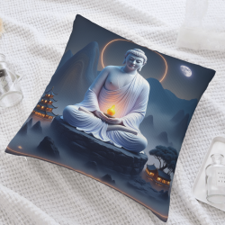 禪意山水毛絨抱枕套 - Okomall