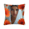 Cuscino in peluche con arte floreale astratta - Okomall