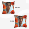 Taie de coussin en peluche avec art floral abstrait - Okomall