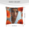 Cuscino in peluche con arte floreale astratta - Okomall