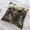 Housse de coussin en peluche Alien recto-verso - Okomall