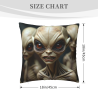 Housse de coussin en peluche Alien recto-verso - Okomall