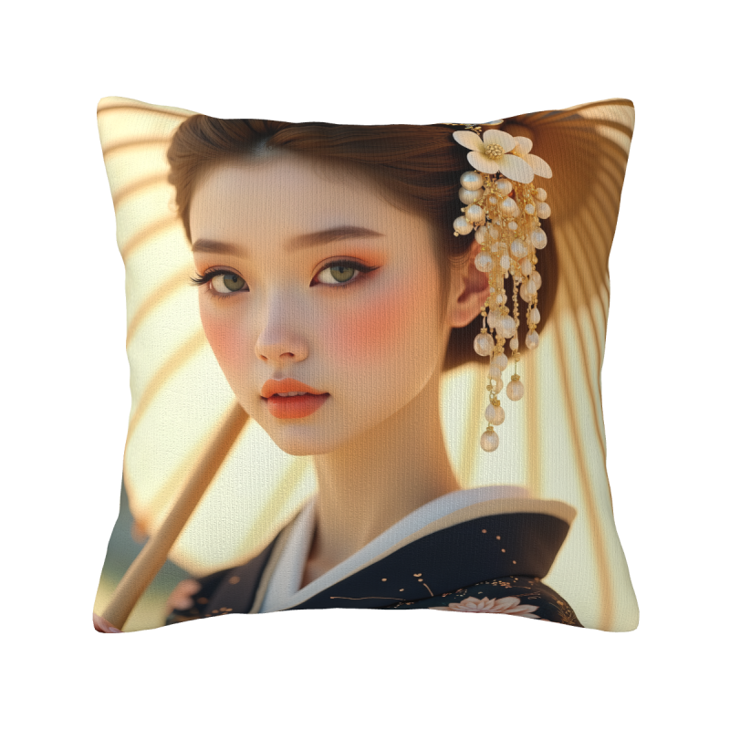 唯美少女毛絨抱枕套 - Okomall