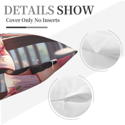 Funda de cojín japonesa de cerezo para chicas - Okomall