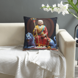 Coperta di cuscino in peluche con motivo Buddha Zen - Okomall