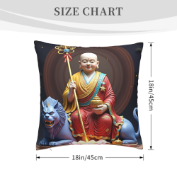 Coperta di cuscino in peluche con motivo Buddha Zen - Okomall