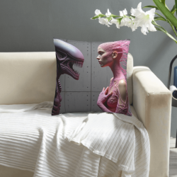 Copri-cuscino in peluche con texture Alien - Okomall