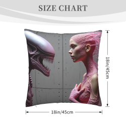 Funda de cojín de felpa con textura Alien - Okomall