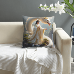 Housse de coussin en peluche sur le thème des fées - Okomall