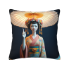 Funda de cojín de felpa estilo japonés con la belleza japonesa - 18x18 pulgadas | OKO Mall