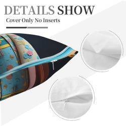 Funda de cojín de felpa estilo japonés con la belleza japonesa - 18x18 pulgadas | OKO Mall
