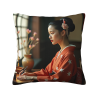 藝伎毛絨抱枕套 - 18x18英寸 | Okomall
