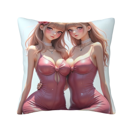 Adorable Housse de Coussin Peluche Double Face Fille - Okomall