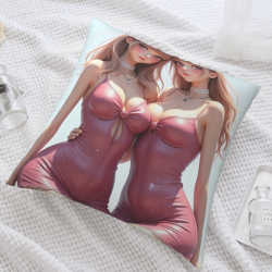Adorable Funda de Almohada de Peluche de Doble Cara para Niñas - Okomall