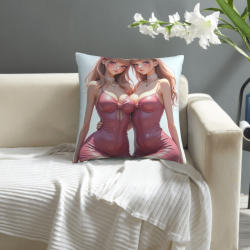 Adorable Housse de Coussin Peluche Double Face Fille - Okomall