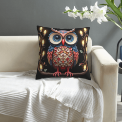 Housse de coussin en peluche sur le thème de la forêt enchantée - Okomall