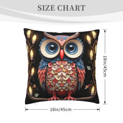 Funda de cojín de peluche con tema de bosque encantado - Okomall