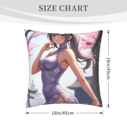 Copertura Cuscino in Peluche Anime Ragazza - Scena da Sogno | Okomall