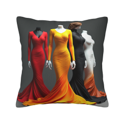 Elegante federa per cuscino in peluche stampata aerodinamica - Okomall