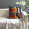 Elegante federa per cuscino in peluche stampata aerodinamica - Okomall