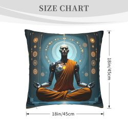 Custodia per cuscino in peluche stile zen futuristico - Okomall