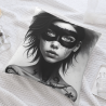 Funda de cojín de peluche con retrato de mujer impreso a doble cara - Okomall