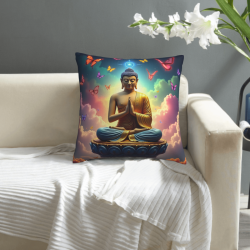 Housse de Coussin en Peluche Etoiles et Papillons - Okomall