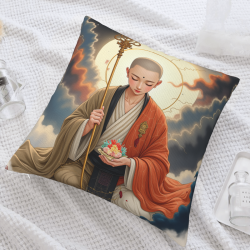 禪意武士毛絨抱枕套 - Okomall