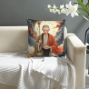 Housse de coussin en peluche avec guerrier zen - Okomall