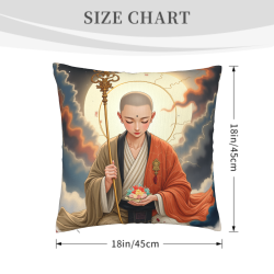 禪意武士毛絨抱枕套 - Okomall