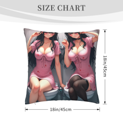 Housse de Coussin en Peluche Thème Salle de Bain pour Filles - Okomall