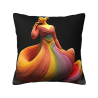 Copri cuscino in peluche sfumato arcobaleno - 18x18 pollici | Okomall