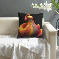 Gradient Rainbow Plush Pillow Cover - 18x18 inches | Okomall