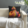 Copri cuscino in peluche sfumato arcobaleno - 18x18 pollici | Okomall