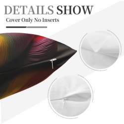 Gradient Rainbow Plush Pillow Cover - 18x18 inches | Okomall