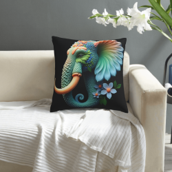 Housse de coussin en peluche Forêt Enchantée - Okomall