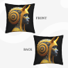 Housse de coussin en peluche avec portrait abstrait - Okomall