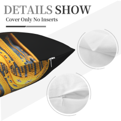 Housse de coussin en peluche avec portrait abstrait - Okomall