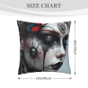 Housse de coussin en peluche avec portrait féminin magnifique recto verso - Okomall