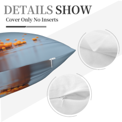 Housse de coussin en peluche abstraite en forme de goutte d'eau - Okomall