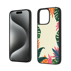 Coque pour iPhone 15/Pro/Max - Motif de plantes tropicales | okomall