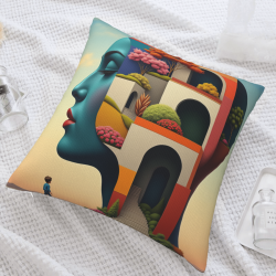 Dream Garden Plush Pillow Cover - Okomall