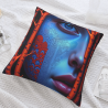 Housse de coussin en peluche avec portrait abstrait - Okomall