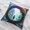 Housse de coussin en peluche à double face "Girl Lost" - Okomall