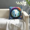 Federa per cuscino in peluche a doppio lato "Girl Lost" - Okomall