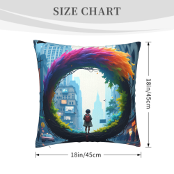 Housse de coussin en peluche à double face "Girl Lost" - Okomall